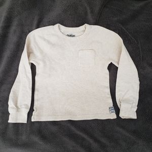 SOLD! Oshkosh B'gosh Kids Cream Long Sleeve Ribbed Henley Shirt Top